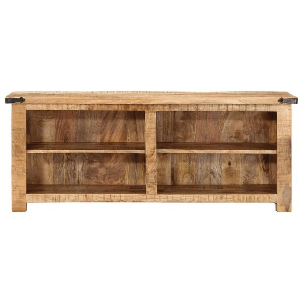 vidaXL TV Cabinet 110x35x40 cm Solid Rough Wood Mango