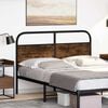 vidaXL Headboard Smoked Oak 140 cm Steel and Engineered Wood