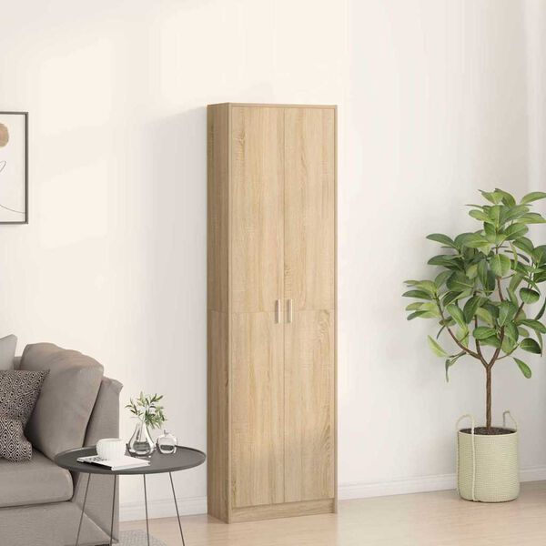 vidaXL Wardrobe with Shelf Sonoma Oak 55 x 25 x 189 cm Engineered Wood