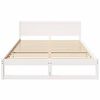 vidaXL Bed Frame with Headboard White 150 x 200 cm Solid Pine Wood