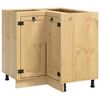 vidaXL Cabinet SKI Honey Brown 80 x 80 x 81 cm Solid Pine Wood
