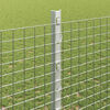 vidaXL Fence with Post Silver 1.2 x 50 m Steel