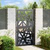 vidaXL Garden Gate Black 100x175 cm Steel Light Design