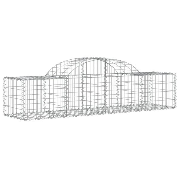 vidaXL Arched Gabion Baskets 40 pcs 200x50x40/60 cm Galvanised Iron