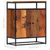 vidaXL Side Cabinet 60x35x76 cm Solid Reclaimed Wood and Steel
