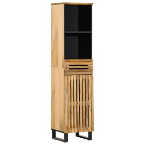 vidaXL Sideboard 38x34x160 cm Solid Wood Rough Mango