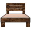 vidaXL Bed Frame without Mattress Smoked Oak 75x190 cm Small Single
