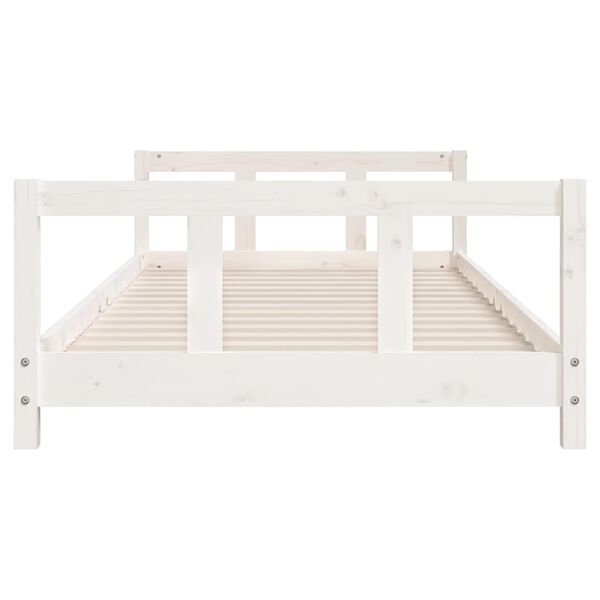 vidaXL Kids Bed Frame White 90x200 cm Solid Wood Pine