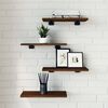 vidaXL Wall Shelves 4 pcs Brown Oak 40x20x1.5 cm Engineered Wood