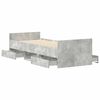 vidaXL Bed Frame without Mattress Concrete Grey 90x200 cm