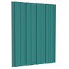 vidaXL Roof Panels 36 pcs Galvanised Steel Green 60x45 cm