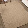 vidaXL Rug ZIZUR Beige 240x240 cm Jute Look Indoor and Outdoor