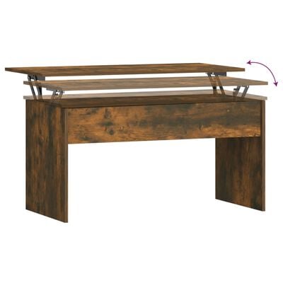 vidaXL Coffee Table Smoked Oak 102x50.5x52.5 cm Engineered Wood