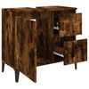 vidaXL Bathroom Cabinet Smoked Oak 65x33x60 cm Engineered Wood