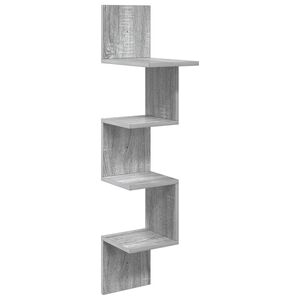 vidaXL Wall Shelf Grey Sonoma 32 x 21 x107 cm