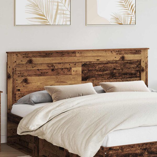 vidaXL Headboard with Headboard Old Wood 180 cm Engineered Wood