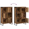 vidaXL Book Cabinet Old Wood 68 x 30 x 108.5 cm Engineered Wood