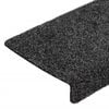 vidaXL Stair Mats Self-adhesive 10 pcs 65x21x4 cm Dark Grey Rectangular Edge