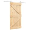 vidaXL Sliding Door Natural and White 100 x 210 cm Solid Pine Wood