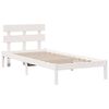 vidaXL Bed Frame with Headboard White 90 x 190 cm Solid Pine wood