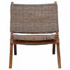 vidaXL Relaxing Chair Natural Kubu Rattan and Solid Mahogany Wood