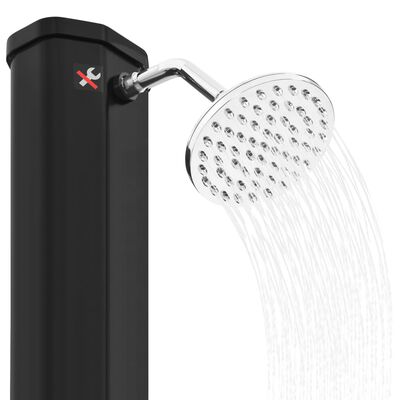 vidaXL Outdoor Solar Shower with Shower Head and Faucet 35 L Black