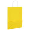 vidaXL Paper Bags 250 pcs with Handles Yellow 26x12x35 cm