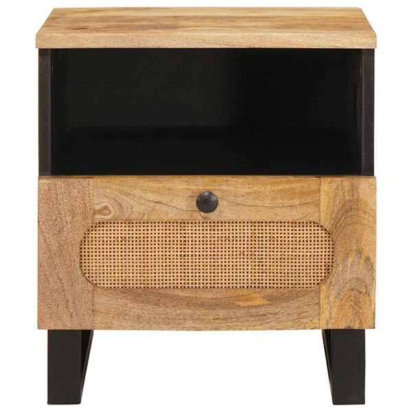 vidaXL Bedside Cabinet Natural 40 x 33 x 46 cm Solid Mango Wood