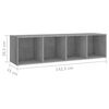 vidaXL 3 Piece TV Cabinet Set Concrete Grey Engineered Wood