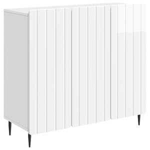 vidaXL Sideboard High Gloss White 89 x 34.5 x 82 cm Engineered Wood