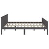 vidaXL Bed Frame without Mattress Dark Grey Solid Wood Pine 180x200 cm Super King (322207+321990)