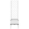 vidaXL Garden Planter with Trellis White 40x40x142 cm PP