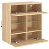 vidaXL TV Wall Cabinet with LED Lights Sonoma Oak 58.5x30x60.5 cm