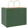 vidaXL Paper Bags 50 pcs with Handles Green 32x22x24 cm