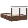 vidaXL Bed Frame with Drawer Brown Oak 135 x 190 cm Engineer Wood