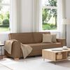 vidaXL Sofa Brown 220 x 78 x 84 cm Fabric