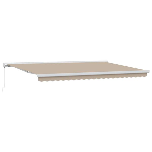 vidaXL Retractable Awning Beige 500 x 300 cm Fabric and Metal