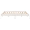 vidaXL Bed Frame without Mattress White Solid Wood 140x190 cm