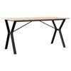vidaXL Dining Table Y-Frame 160x80x75 cm Solid Wood Pine and Steel