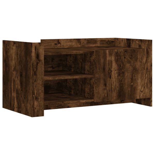 vidaXL Coffee Table Smoked Oak 100x50x50 cm Engineered Wood