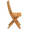 vidaXL Garden Chair Folding 4 pcs Oil Natural 40 x 42 x 85 cm