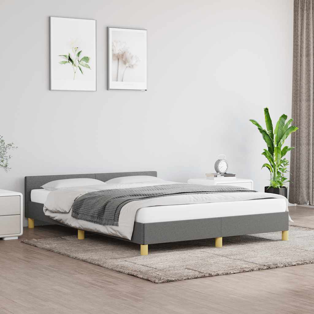 Dark grey double shop headboard