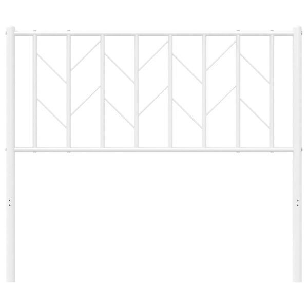 vidaXL Metal Replace Headboard White 100 cm