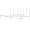 vidaXL Metal Bed Frame without Mattress with Headboard White 120x200cm