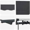 vidaXL Retractable Awning Manual Anthracite 350 x 200 cm Fabric