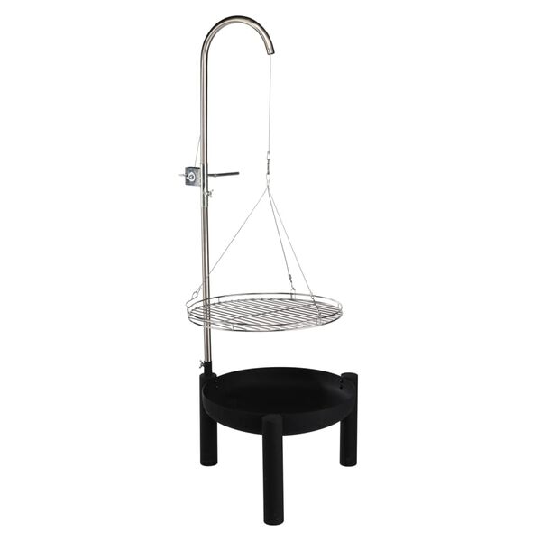 HI Fire Pit with Stainless Steel Grill Rack 50 cm