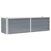 vidaXL Garden Raised Bed Galvanised Steel 160x40x45 cm Grey