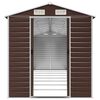 vidaXL Garden Shed Brown 191x725x198 cm Galvanised Steel