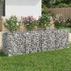 vidaXL Gabion Raised Bed Silver 200 x 50 x 60 cm Galvanised Steel