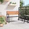 vidaXL Garden Bench Brown 118 x 54 x 77cm Steel